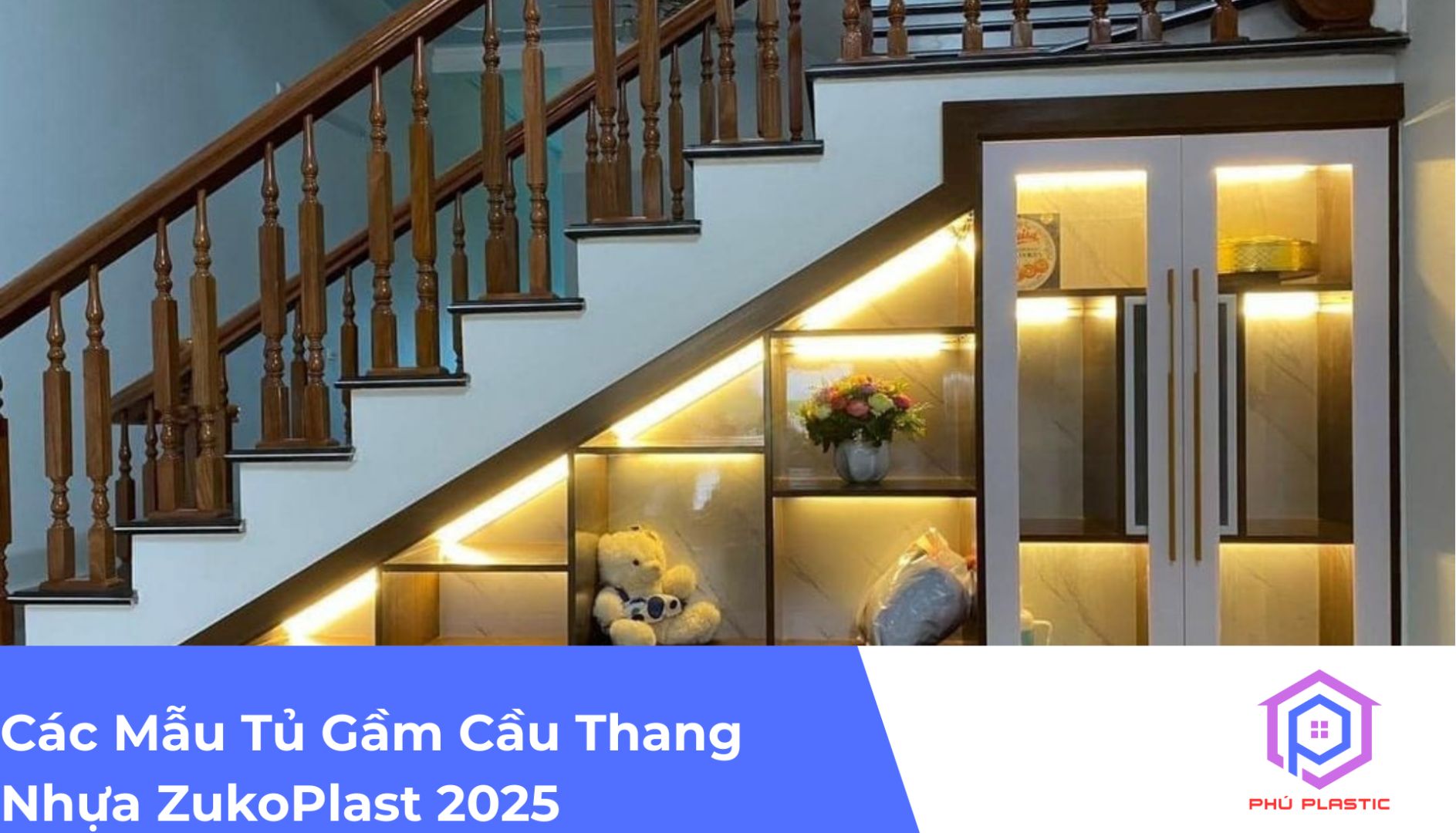 Các Mẫu Tủ Gầm Cầu Thang Nhựa ZukoPlast 2025