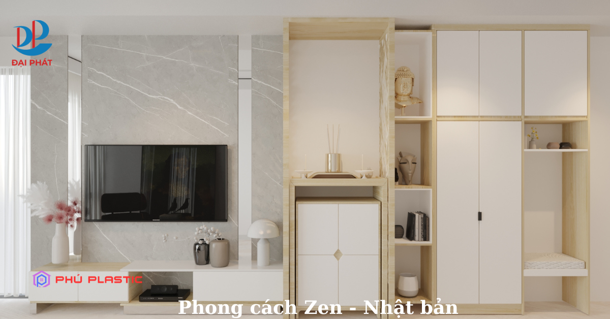NỘI THẤT PHÒNG KHÁCH PHONG CÁCH ZEN – NHẬT BẢN TỐI GIẢN 2025