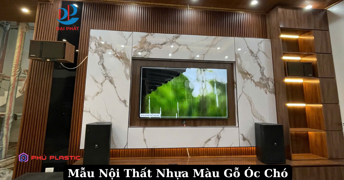 TỔNG HỢP CÁC MẪU NỘI THẤT NHỰA MÀU GỖ ÓC CHÓ SANG TRỌNG – HIỆN ĐẠI 2025